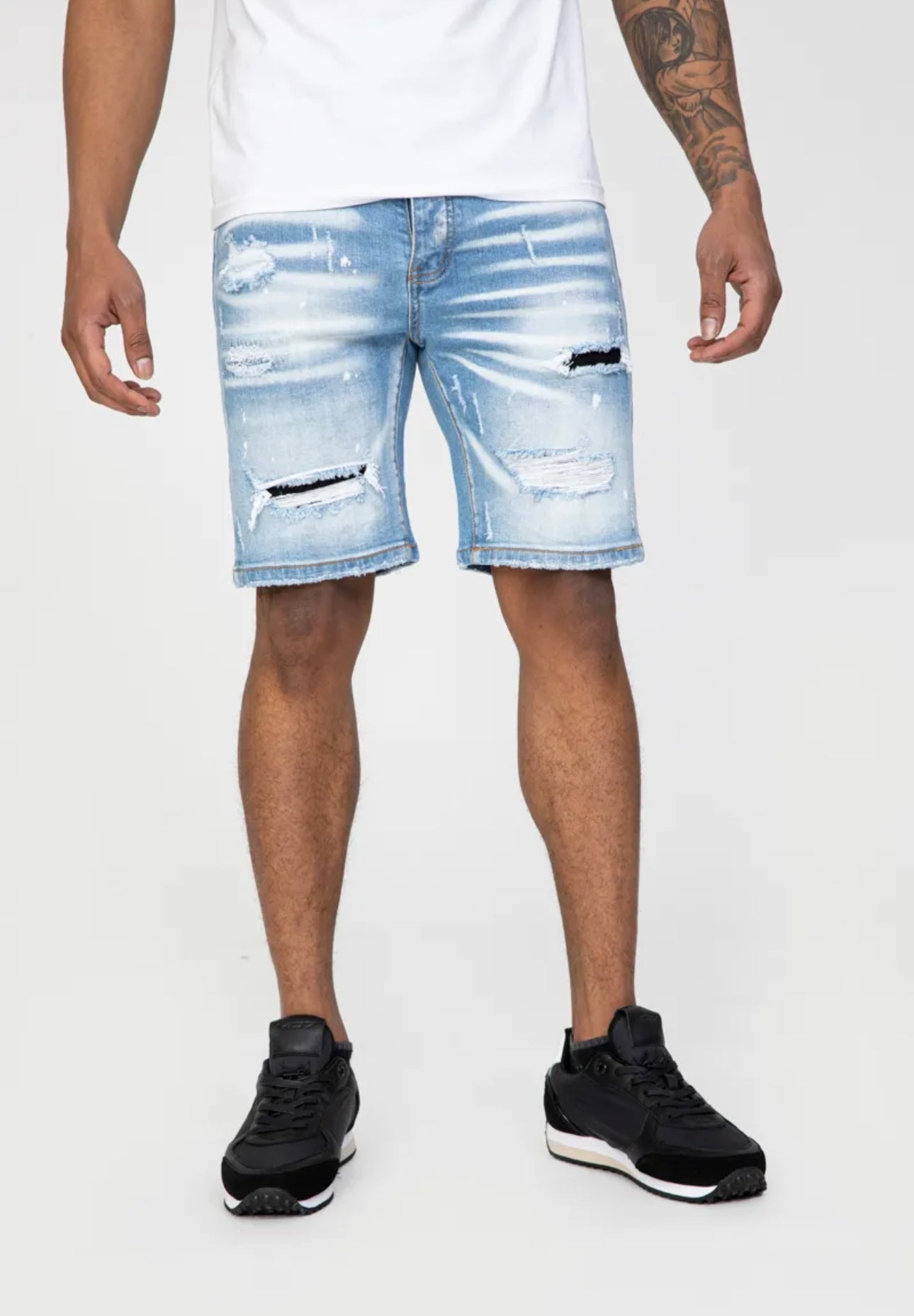 Short Jean Beu délavé