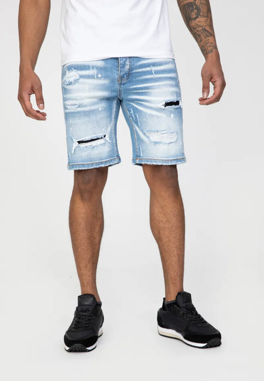 Short Jean Beu délavé