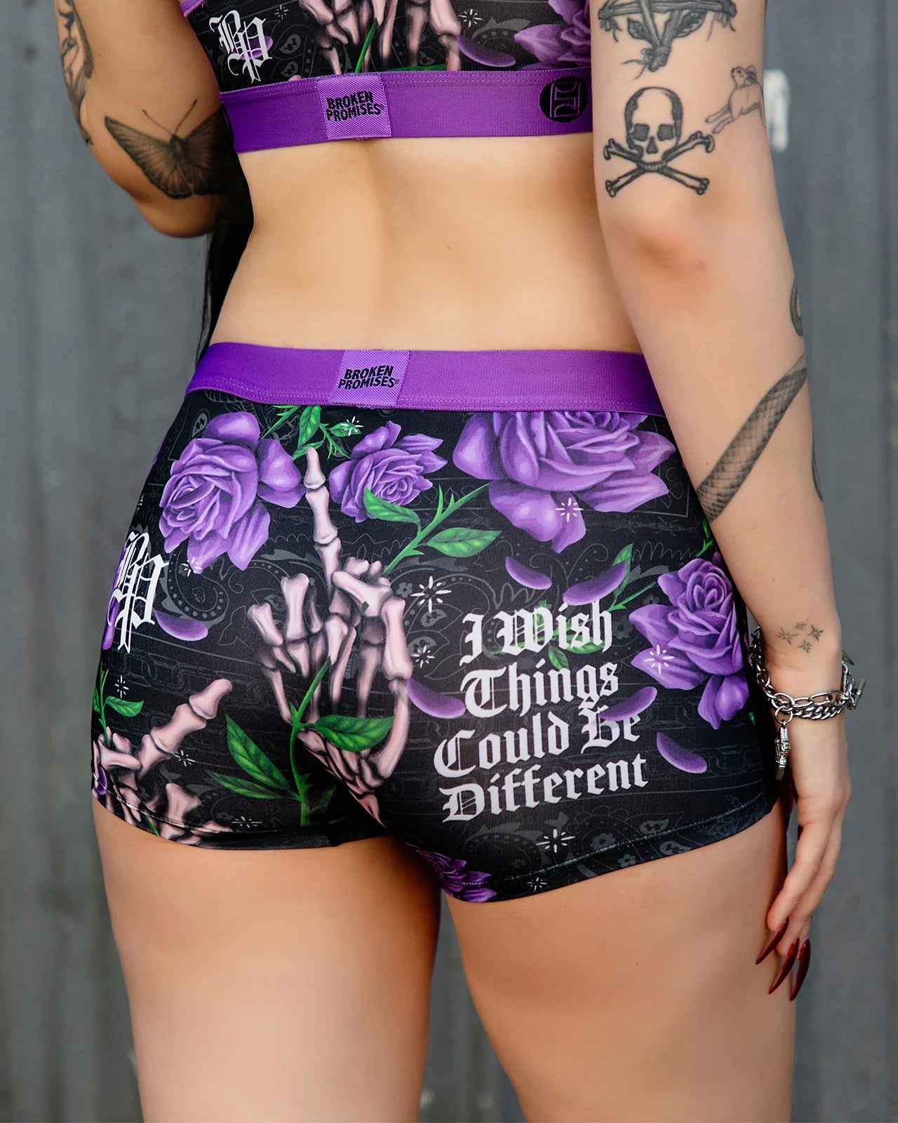 Ensemble PSD Violet - Brassière + Mini Short