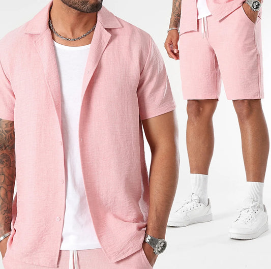 Ensemble (Chemise+Short) Full Pink