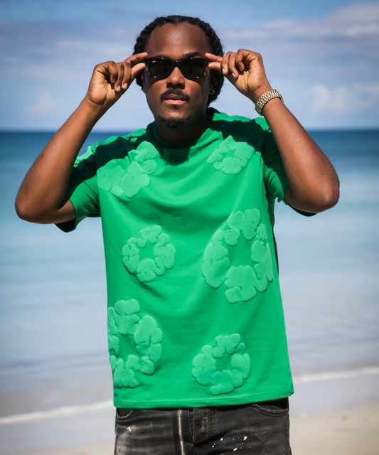 T-SHIRT  Regular Denim floral pattern